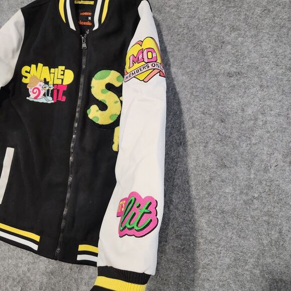 SpongeBob SquarePants Nickelodeon X Members Only Mens S Small Varsity Jacket - Picture 5 of 14